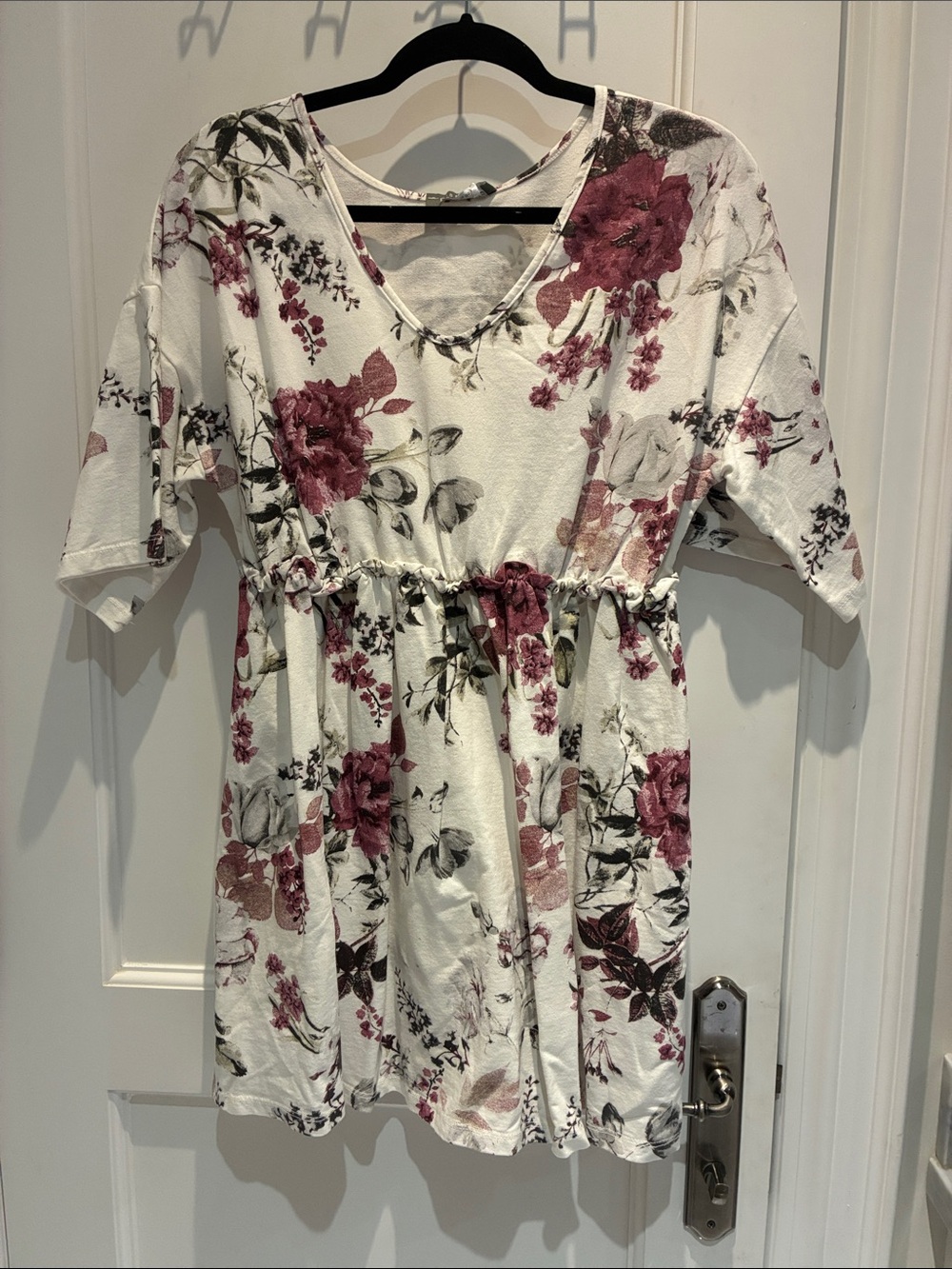 Pistache Made in Italy Terry Cotton Market Dress Strawberry Floral S NWT 👵MT